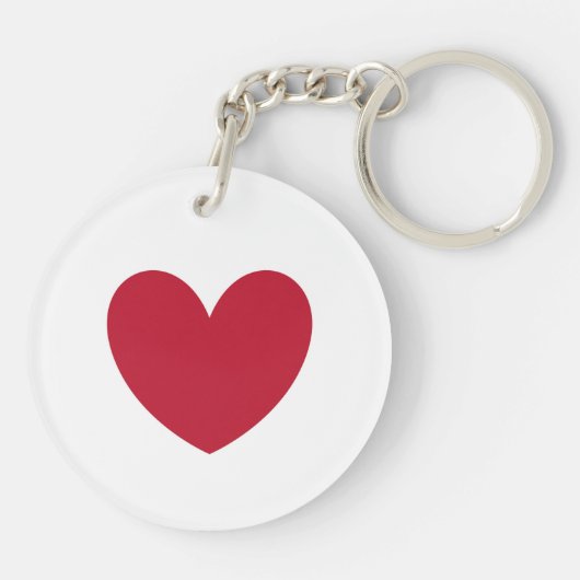 Weißes Herz Schlüsselanhänger (Rückseite)