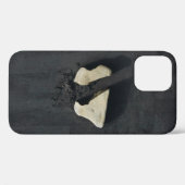 Weißes Herz, schwarz geformt Case-Mate iPhone Hülle (Rückseite (Horizontal))