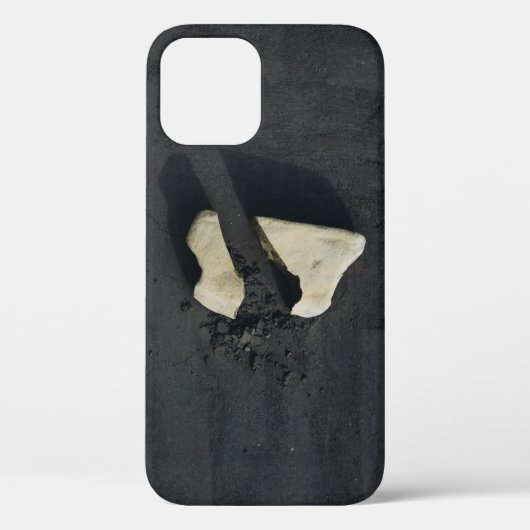Weißes Herz, schwarz geformt Case-Mate iPhone Hülle (Rückseite)
