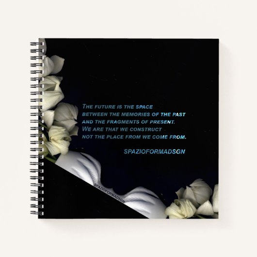 "Weißes Herz schwarz vom Mond" & Zukunft Notizblock (Vorderseite)