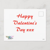 Weißes Herz über Rotes Valentin Feiertagspostkarte (Rückseite)