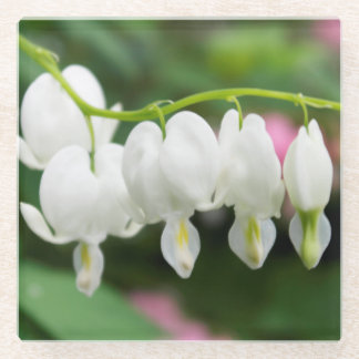 "Weißes Herz-" ursprüngliche Kunst durch KAS Glasuntersetzer