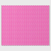 Weißes Herzmuster auf rosa Wrapping Paper Geschenkpapier (Flach)