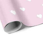 weißes Herzmuster Geschenkpapier (Rolleneckpunkt)