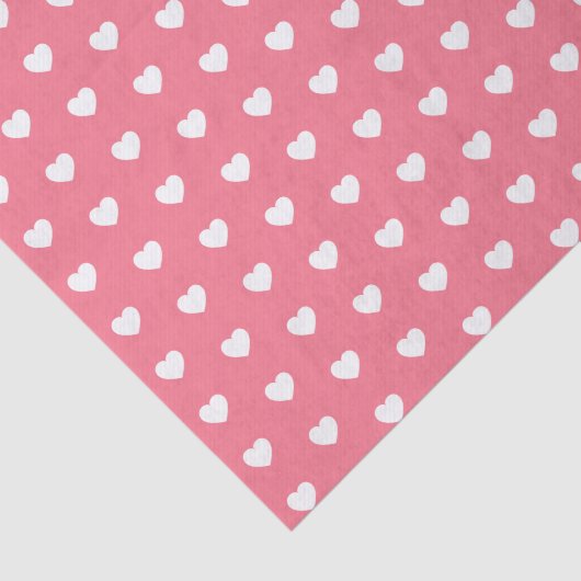 Weißes Herzmuster mit bearbeitbarer Hintergrundfar Seidenpapier (Ausschnitt)