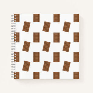 Weißes Hintergrundblatt für Schokoladenbars Notizblock