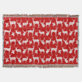 Weißes Hirsch auf Rotem Kehlkopf Decke (Vorderseite)