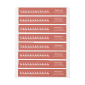 Weißes Hirsch auf roten Rücksendeadressen-Aufklebe (Bogen)