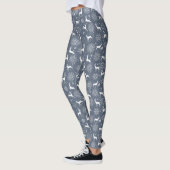 Weißes Hirsch in Schneeflocken Leggings (Links)