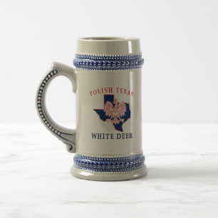 Weißes Hirsch Polnisch Texan Bierglas