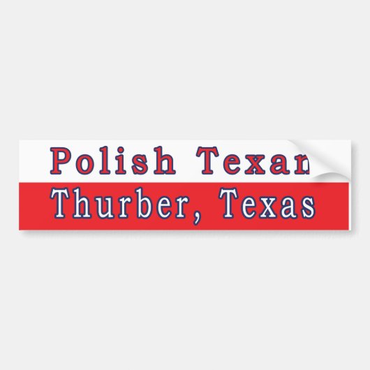 Weißes Hirsch Polnischer Texanischer Autoaufkleber (Vorne)