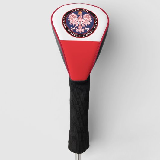Weißes Hirsch Runde Polnisch Texan Golf Headcover (Vorderseite)