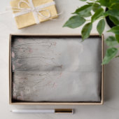 Weißes Hochland Kuh Rosa Wildblumen Malerei Seidenpapier (Geschenk)