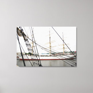 Weißes Hochschiff - Leinwand