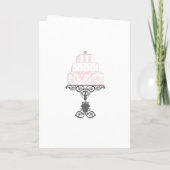 Weißes Hochzeitskleid auf lila Bridesmaid Einladung (Rückseite)