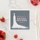 Weißes Hochzeitskleid Brautparty Serviette (Beispiel)