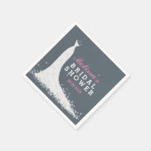 Weißes Hochzeitskleid Brautparty Serviette (Ecke)