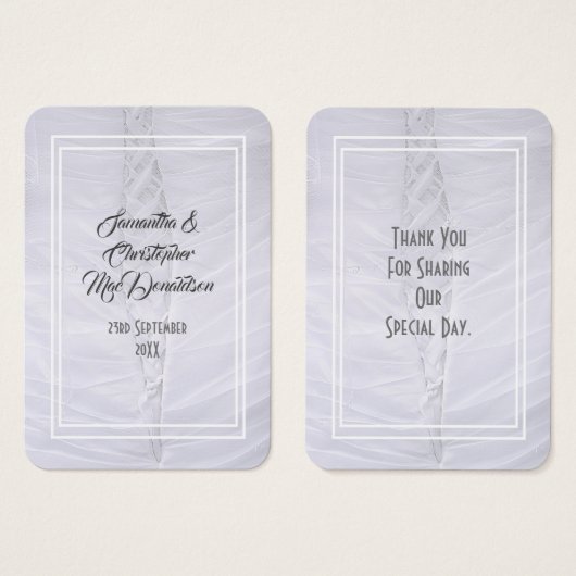 Weißes Hochzeitskleid danke (Vorne & Hinten)