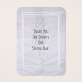 Weißes Hochzeitskleid danke (Rückseite)