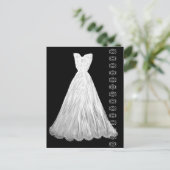 Weißes Hochzeitskleid mit Spitzenakzent Postkarte (Stehend Vorderseite)