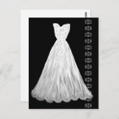 Weißes Hochzeitskleid mit Spitzenakzent Postkarte (Vorne/Hinten)