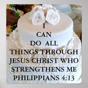 Weißes Hochzeitsposter Poster