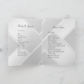 Weißes Hochzeitsprogramm Programm (Innenseite)