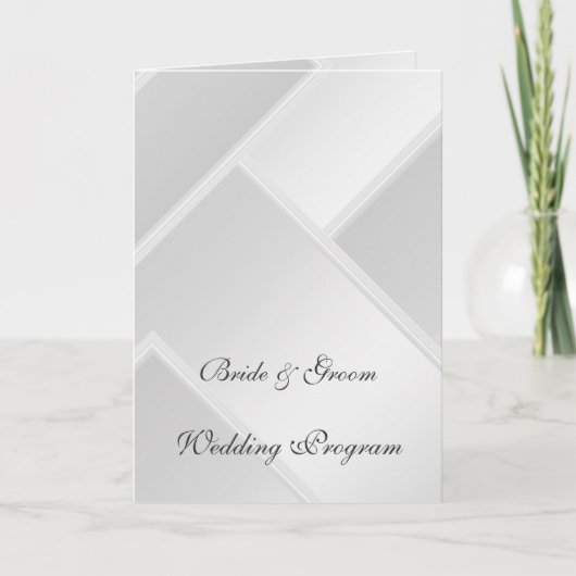 Weißes Hochzeitsprogramm Programm (Vorderseite)