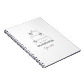 Weißes Hochzeitstorte-Gast-Buch Notizblock (Rechte Seite)