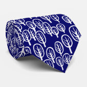 Weißes Holz in dunkelblau Krawatte (Gerollt)