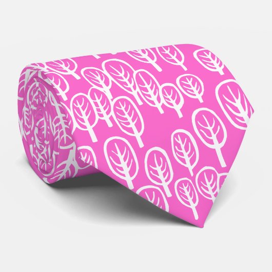 Weißes Holz in Rosa Krawatte (Gerollt)