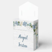 Weißes Holz mit Hochzeitsblumen Geschenkschachtel (Geöffnet)