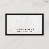 Weißes Holz, schwarze Grenze, Ohrenanzeige Telefonnummerkarte (Vorderseite)