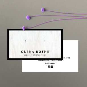 Weißes Holz, schwarze Grenze, Ohrenanzeige Telefonnummerkarte