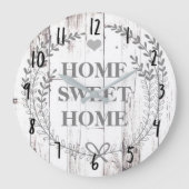 Weißes hölzernes rustikales große wanduhr (Vorderseite)