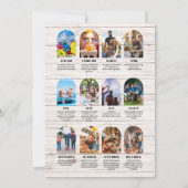 Weißes Holzjahr im Überblick Multi-FotoCollage Ankündigung (Rückseite)