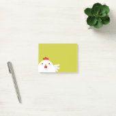 Weißes Huhn auf Grün Post-it Klebezettel (Büro)