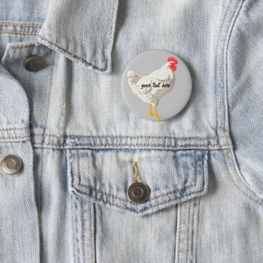 Weißes Huhn Button (Beispiel)