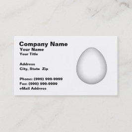 Weißes Huhn-Ei Visitenkarte