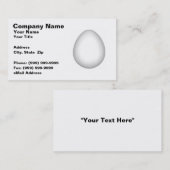 Weißes Huhn-Ei Visitenkarte (Vorne/Hinten)