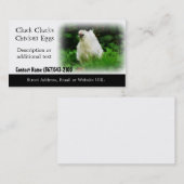 Weißes Huhn - Huhn-Bauernhof-oder Visitenkarte (Vorne/Hinten)