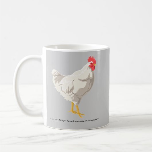Weißes Huhn Kaffeetasse (Links)