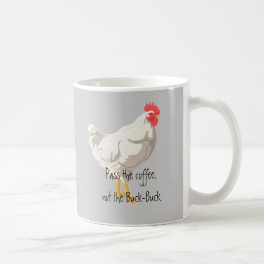 Weißes Huhn Kaffeetasse (Rechts)