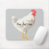 Weißes Huhn Mousepad (Mit Mouse)