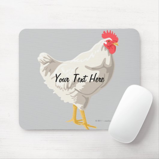 Weißes Huhn Mousepad (Mit Mouse)