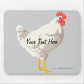 Weißes Huhn Mousepad (Vorne)