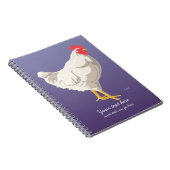 Weißes Huhn-Notizbuch Notizblock (Rechte Seite)