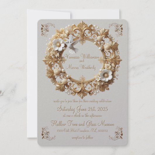 Weißes Hummingvogel Einladung (Vorderseite)