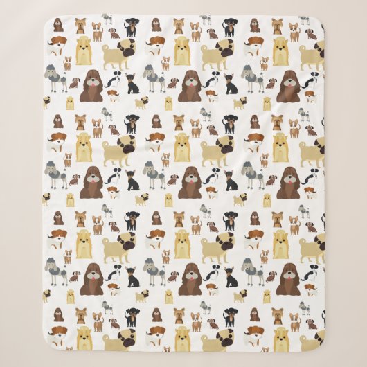 weißes Hundemuster. Sherpadecke (Vorderseite)