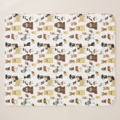 weißes Hundemuster. Sherpadecke (Vorderseite (Horizontal))